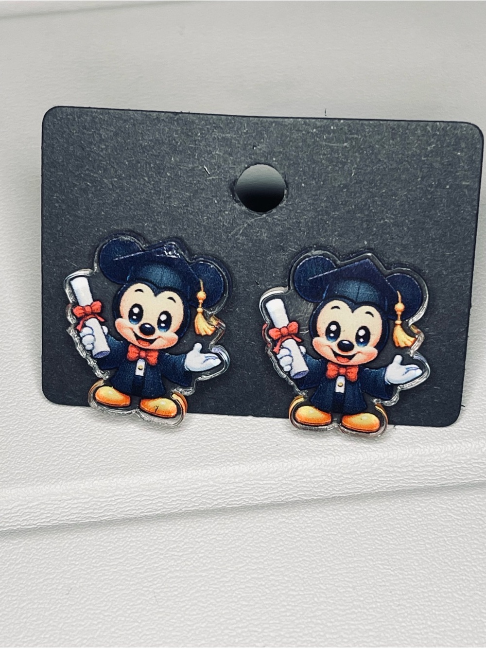 Mickey Graduation Stud Earrings